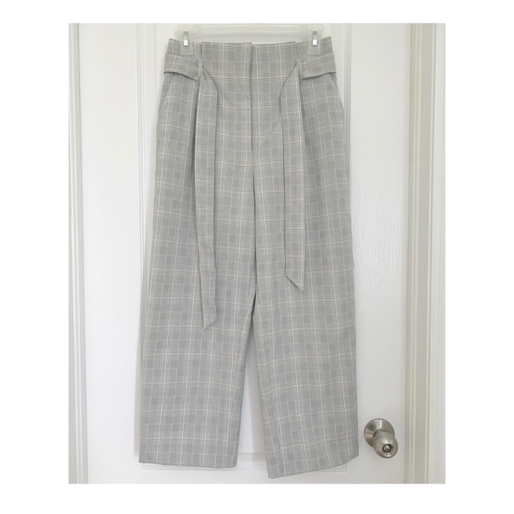 Light grey plaid trousers